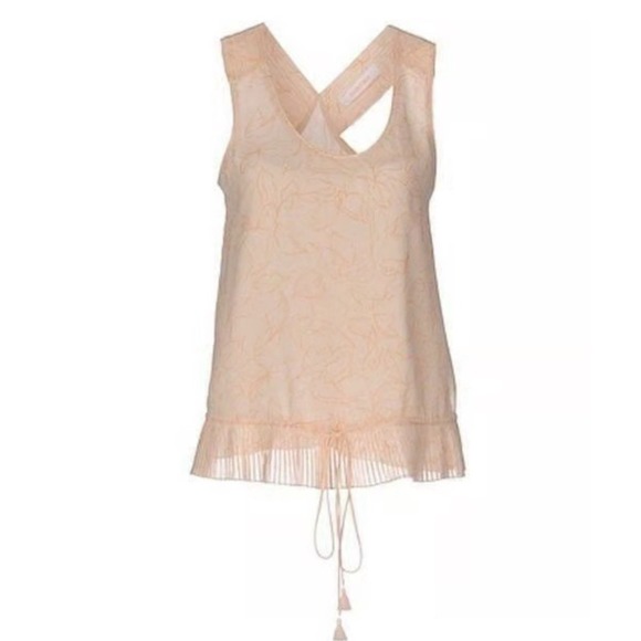 See By Chloe - Pink Crepe Hem Top Size 4 IT‎ 34 - Picture 1 of 7